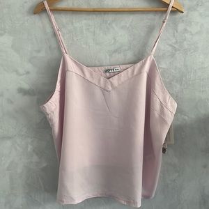 DD77 Soft Pink Strap Blouse, size XL, NWT